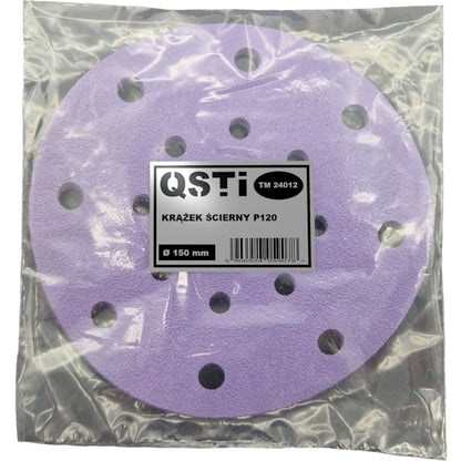 5x Krążki do szlifierki oscylacyjnej papier ścierny na rzep 150mm P120 QSTI