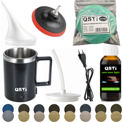 Zestaw do regeneracji polerowania lamp reflektorów czajniczek płyn QSTI